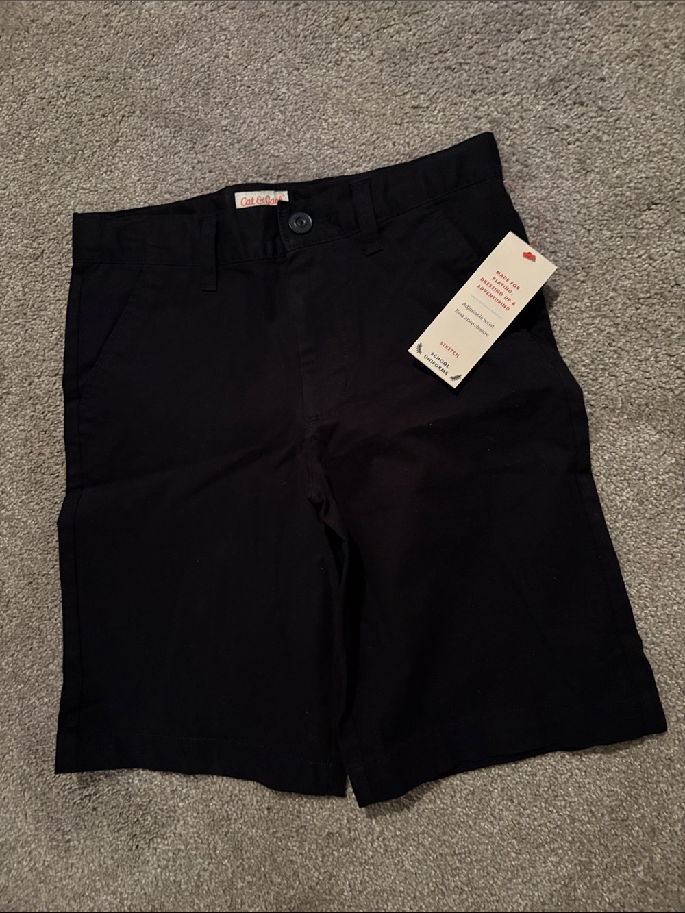 NWT Cat & Jack kids black Shorts 8